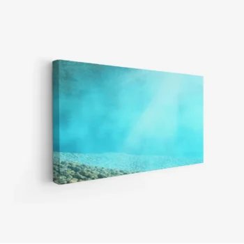 لوحات مناظر طبيعية تحت الماء بألوان زرقاء هادئة وجو مريح، لوحات جدارية للمنزل، لوحات فخمة، لوحات أنيقة