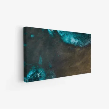لوحات فن عصري بألوان زرقاء وخضراء داكنة تعكس أجواء هادئة وغامضة، لوحات جدارية أنيقة، لوحات فخمة.