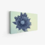 لوحة غابات بألوان زرقاء وبيضاء تعكس جمال الطبيعة في أجواء هادئة، لوحات طبيعة، لوحات كانفاس.