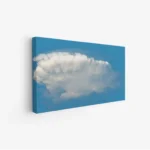 لوحة سماء زرقاء مع سحاب أبيض كثيف يخلق إحساسًا بالهدوء والسكينة، لوحات طبيعة، لوحات كانفاس.