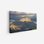 لوحة جبال - قمة جبلية - سماء غائمة - درامي - لوحات طبيعة - لوحات كانفاس