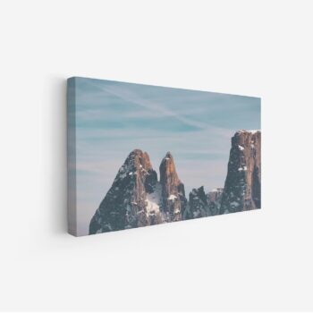 لوحة جبال - قمم ثلجية - سماء زرقاء - هادئ - لوحات طبيعة - لوحات كانفاس