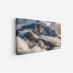 لوحة جبال - قمة جبلية - سحاب أبيض - هادئ - لوحات طبيعة - لوحات كانفاس