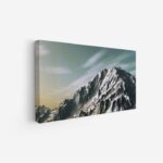 لوحة جبال - قمة جبلية - سماء زرقاء - هادئ - لوحات طبيعة - لوحات كانفاس