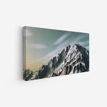 لوحة جبال - قمة جبلية - سماء زرقاء - هادئ - لوحات طبيعة - لوحات كانفاس