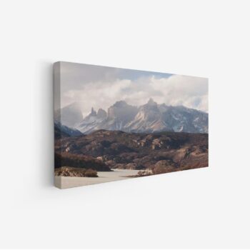 لوحة جبال - قمة جبلية - غيوم خفيفة - هادئ - لوحات طبيعة - لوحات كانفاس