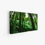 لوحة غابات - أعمدة خضراء - ألوان زاهية - هادئ - لوحات طبيعة - لوحات كانفاس