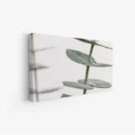 لوحة طبيعة هادئة - أوراق خضراء - خلفية بيضاء - هادئ - لوحات طبيعة - لوحات كانفاس