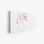 لوحة طبيعة هادئة - مزهرية بسيطة - ألوان هادئة - دافئ - لوحات فن عصري - لوحات كانفاس