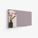 لوحة زهور - مزهرية أنيقة - ألوان دافئة - هادئ - لوحات فن عصري - لوحات كانفاس