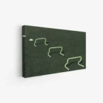 لوحة رياضية - حواجز تدريب - أرضية خضراء - نشيط - لوحات فن عصري - لوحات كانفاس
