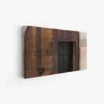 لوحة أبواب خشبية - باب قديم - ألوان دافئة - تقليدي - لوحات جدارية - لوحات كانفاس