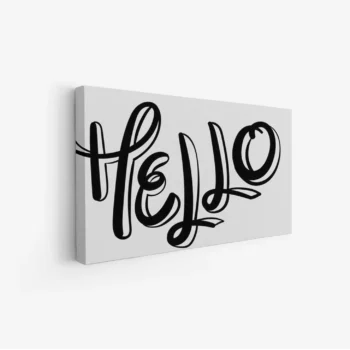 لوحة كلمات - عبارة مرحبة - خلفية بيضاء - بسيطة - لوحات فن عصري - لوحات كانفاس