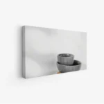 لوحة طبيعة هادئة - أوعية خزفية - خلفية بيضاء - هادئ - لوحات فنية مودرن - لوحات كانفاس