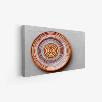 لوحة فنية - وعاء ملون - ألوان دافئة - مبهج - لوحات فنية مودرن - لوحات كانفاس