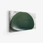 لوحة فنية حديثة - وعاء أخضر - خلفية رمادية - أنيقة - لوحات فن عصري - لوحات كانفاس