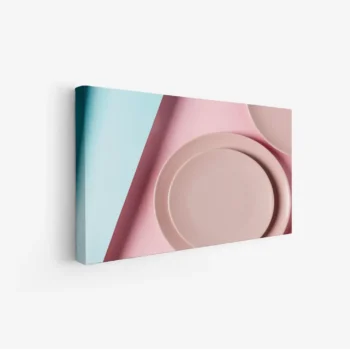 لوحة فنية حديثة - أطباق ملونة - ألوان زاهية - مبهجة - لوحات فن عصري - لوحات كانفاس