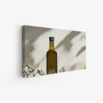 لوحة طبيعة هادئة - زجاجة زيت - خلفية محايدة - هادئ - لوحات طبيعة - لوحات كانفاس