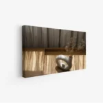 لوحة طبيعة هادئة - مزهرية بيضاء - إضاءة دافئة - هادئ - لوحات طبيعة - لوحات كانفاس