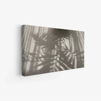 لوحة طبيعة هادئة - ظلال نباتات - ألوان رمادية - هادئ - لوحات طبيعة - لوحات كانفاس