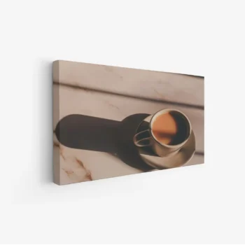 لوحة مشروبات - فنجان قهوة - ألوان دافئة - هادئ - لوحات حائط - لوحات كانفاس