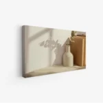 لوحة طبيعة هادئة - زهرية بسيطة - ألوان دافئة - هادئ - لوحات طبيعة - لوحات كانفاس