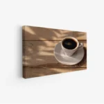 لوحة مشروبات - فنجان قهوة - ألوان دافئة - هادئ - لوحات حائط - لوحات كانفاس