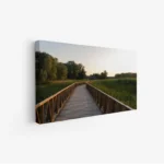 لوحة طبيعة هادئة - ممر خشبي - ألوان دافئة - هادئ - لوحات طبيعة - لوحات كانفاس