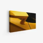 لوحة سيارات - سيارة صفراء - تفاصيل لامعة - ديناميكي - لوحات فنية مودرن - لوحات كانفاس