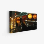 لوحة سيارات - سيارة كلاسيكية - أضواء لامعة - حضري - لوحات فنية مودرن - لوحات كانفاس