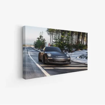 لوحة سيارات - سيارة رياضية - طريق جبلي - مشمس - لوحات فن عصري - لوحات كانفاس