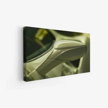 لوحة سيارات - مرآة سيارة - ألوان دافئة - عصري - لوحات فنية مودرن - لوحات كانفاس