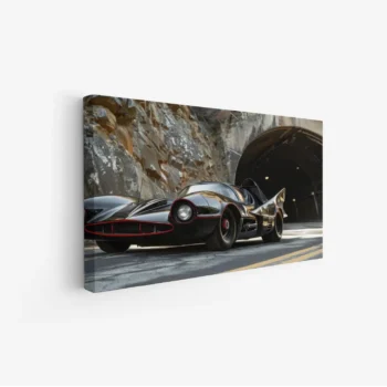 لوحة سيارات - سيارة كلاسيكية - نفق جبلي - مثير - لوحات فنية مودرن - لوحات كانفاس