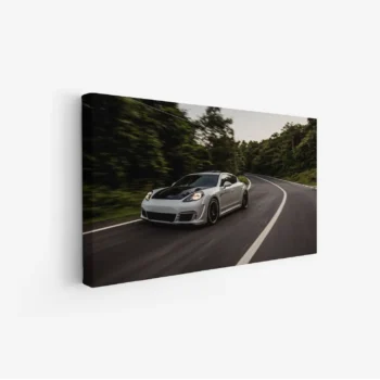 لوحة سيارات - سيارة رياضية - طريق ملتوي - ديناميكي - لوحات فنية مودرن - لوحات كانفاس