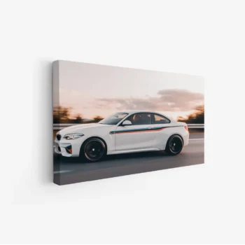 لوحة سيارات - سيارة رياضية - ألوان دافئة - ديناميكي - لوحات فن عصري - لوحات كانفاس