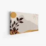 لوحة طبيعة هادئة - أشجار وأشكال - ألوان دافئة - هادئ - لوحات فن عصري - لوحات كانفاس تجريدية