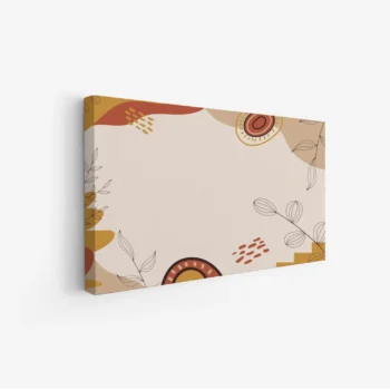لوحة طبيعة هادئة - أشكال هندسية - ألوان دافئة - مريح - لوحات فن عصري - لوحات كانفاس تجريدية