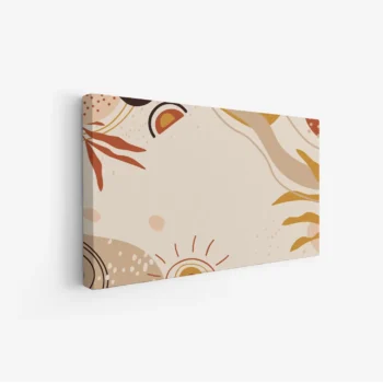 لوحة طبيعة هادئة - أشكال هندسية - ألوان دافئة - مريح - لوحات فن عصري - لوحات كانفاس تجريدية