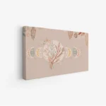 لوحة طبيعة هادئة - عناصر نباتية - ألوان دافئة - هادئ - لوحات فن عصري - لوحات كانفاس تجريدية