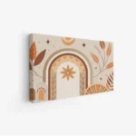 لوحة طبيعة هادئة - أشكال هندسية - ألوان دافئة - هادئ - لوحات فن عصري - لوحات كانفاس تجريدية