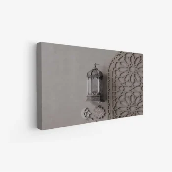 لوحة كانفاس رمضان | ديكور روحاني أنيق للبيت - لوحة رمضانية على كانفاس - لمسة إيمانية للمجلس والصالة لوحات كانفاس رمضانية فخمة - هدية رمضان مثالية