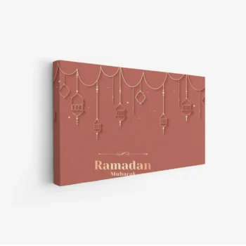 لوحة كانفاس رمضان | ديكور روحاني أنيق للبيت - لوحة رمضانية على كانفاس - لمسة إيمانية للمجلس والصالة لوحات كانفاس رمضانية فخمة - هدية رمضان مثالية