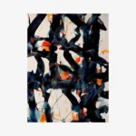 لوحات جدارية تجريدية مودرن كانفس كبيرة فخمة هندسية تعبيرية للمنزل