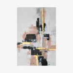 لوحات جدارية تجريدية مودرن كانفس كبيرة فخمة هندسية تعبيرية للمنزل