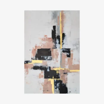 لوحات جدارية تجريدية مودرن كانفس كبيرة فخمة هندسية تعبيرية للمنزل