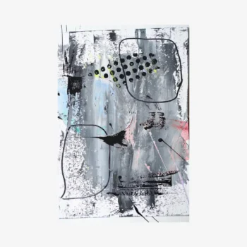 لوحات جدارية تجريدية مودرن كانفس كبيرة فخمة هندسية تعبيرية للمنزل