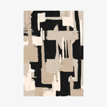 لوحات جدارية تجريدية مودرن كانفس كبيرة فخمة هندسية تعبيرية للمنزل