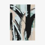 لوحات جدارية تجريدية مودرن كانفس كبيرة فخمة هندسية تعبيرية للمنزل