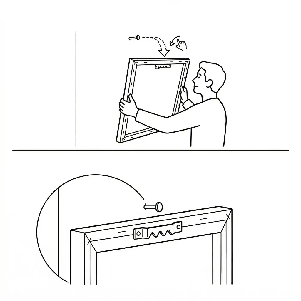 تعليق لوحة الكانفس