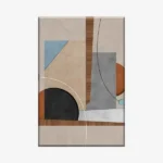 لوحة فن عصري - أشكال هندسية - ألوان دافئة - حديث - لوحات كانفاس - لوحات جدارية